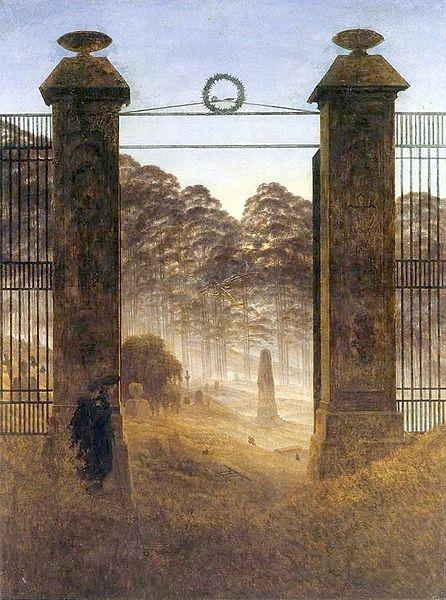 Caspar David Friedrich Friedhofseingang Germany oil painting art